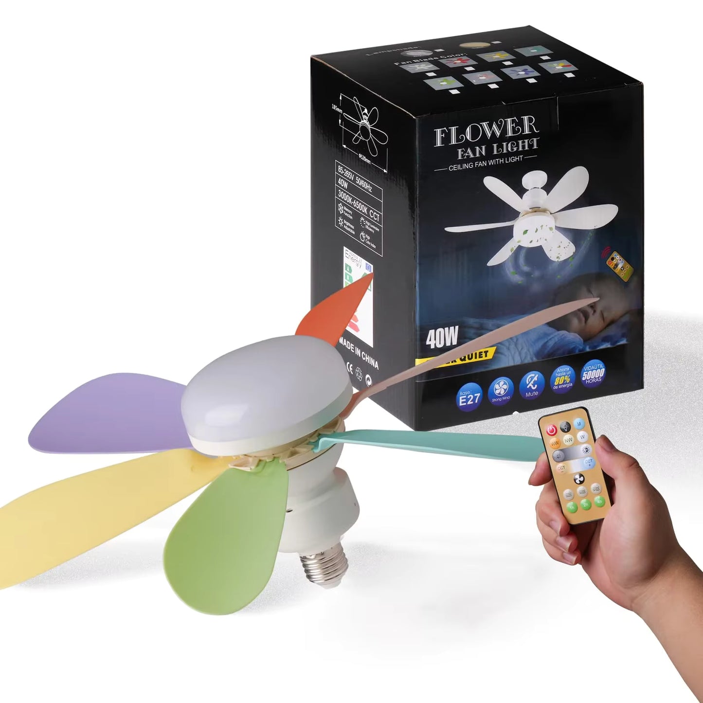 Remote-Controlled Ceiling Fan / Dimmable Light